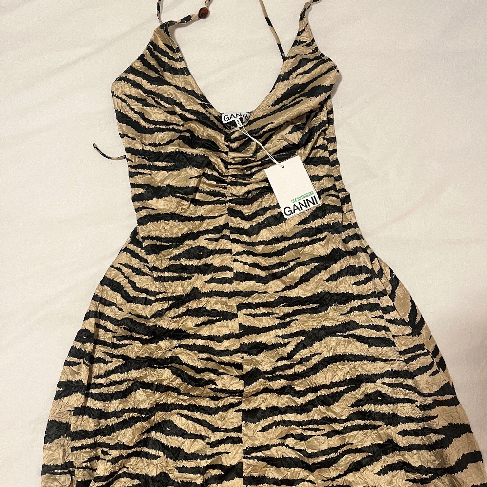 Ganni Leopard Slip Dress